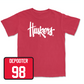 Red Football Huskers Tee 3X-Large / Will DePooter | #98