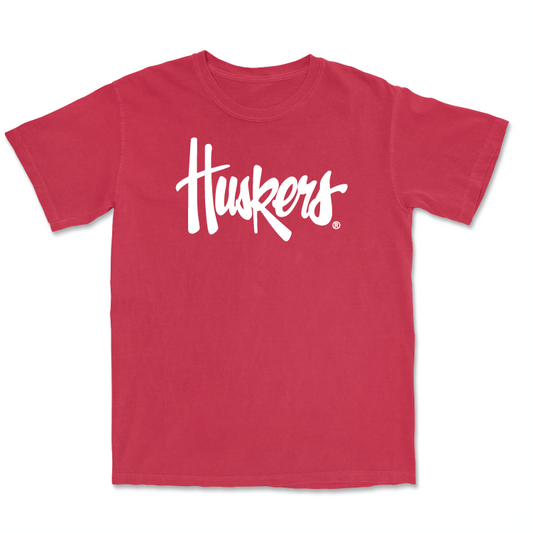 Red Women's Basketball Huskers Tee - Maddie Krull