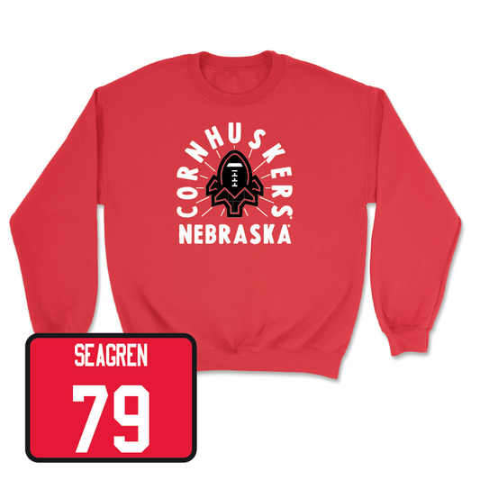 Red Football Cornhuskers Crew - Grant Seagren