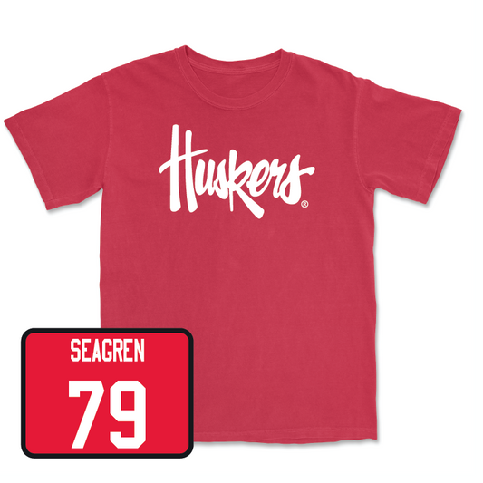 Red Football Huskers Tee - Grant Seagren