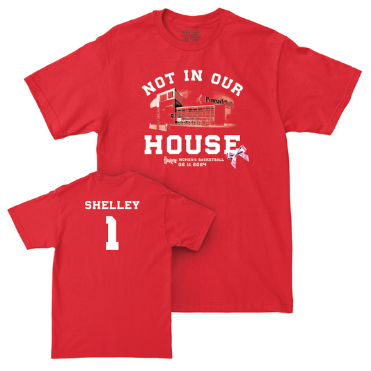 Women's Basketball Not In Our House Red Tee - Jaz Shelley | #1