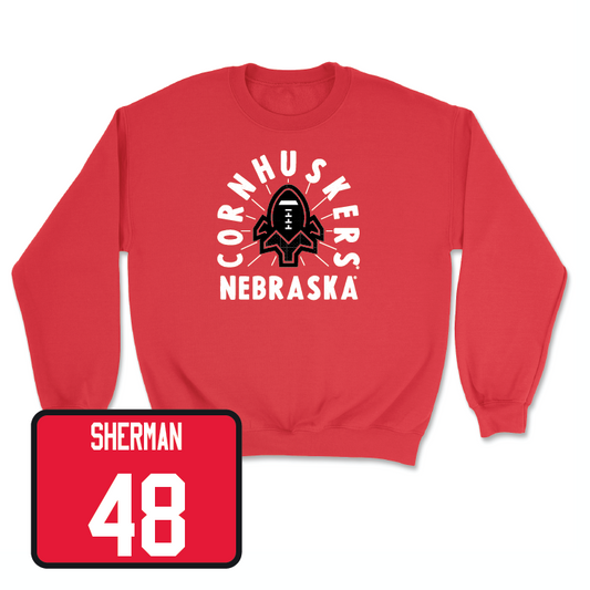 Red Football Cornhuskers Crew - Mekhail Sherman