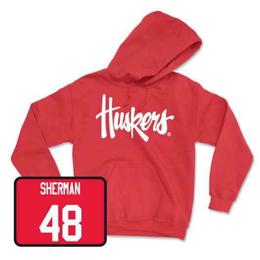 Red Football Huskers Hoodie - Mekhail Sherman