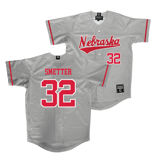 Nebraska Softball Grey Jersey  - Ashley Smetter