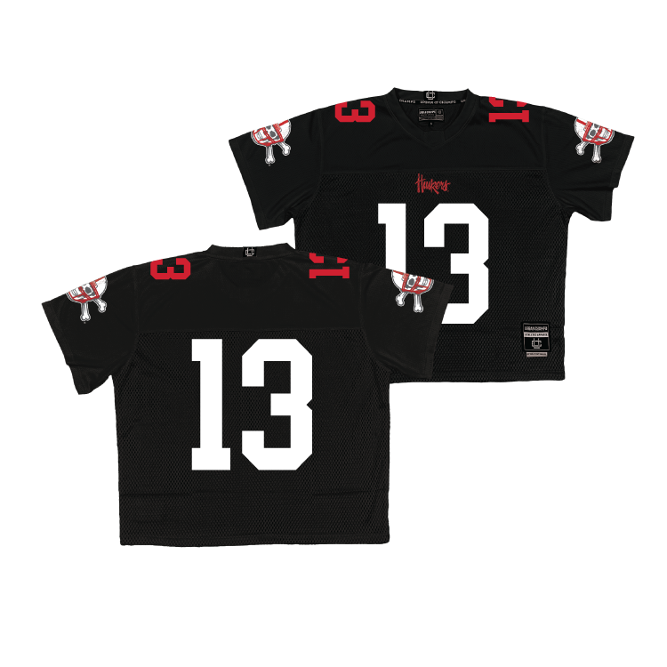 Nebraska Throwback Black Football Jersey - Bode Soukup