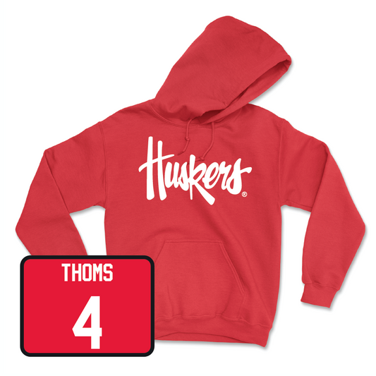 Red Softball Huskers Hoodie - Malia Thoms