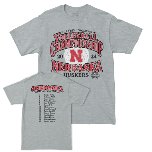 Nebraska Women's Volleyball 2024 Championship Weekend Sport Grey Tee