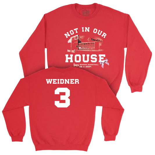 Women's Basketball Not In Our House Red Crew - Allison Weidner | #3