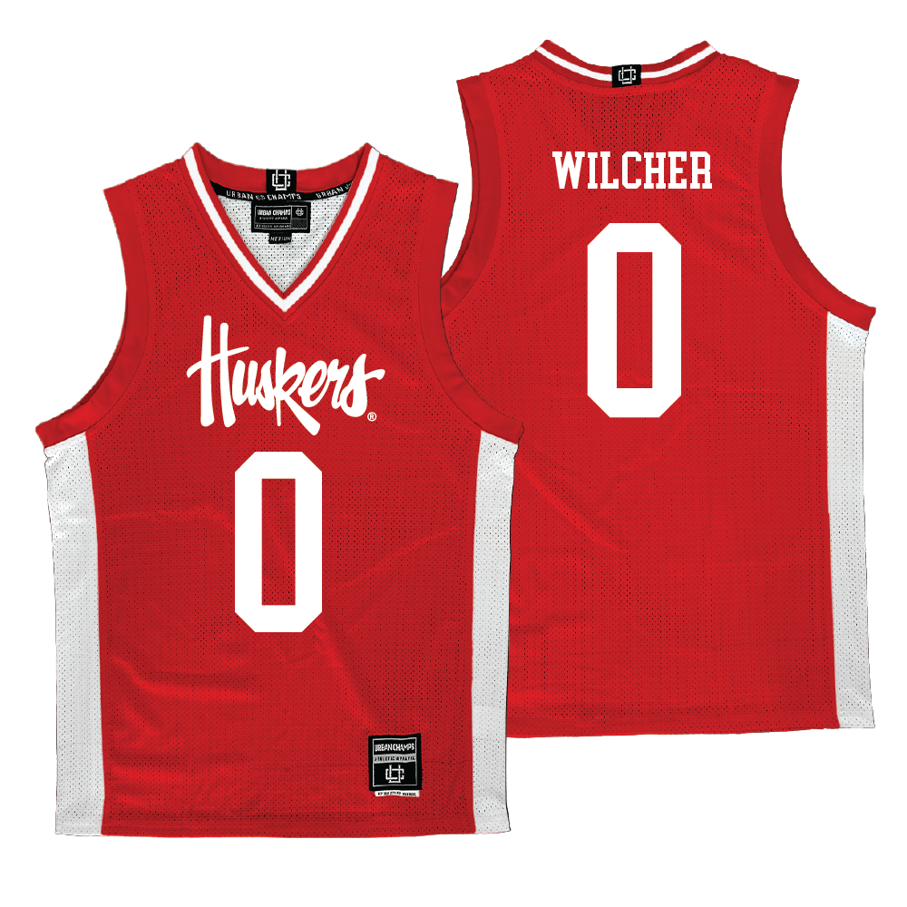 Nebraska Men's Basketball Red Jersey - C.J. Wilcher | #0
