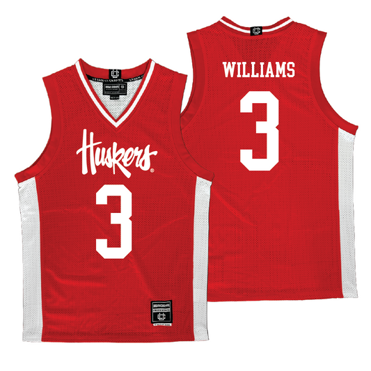 Nebraska Men's Basketball Red Jersey - Brice Williams | #3