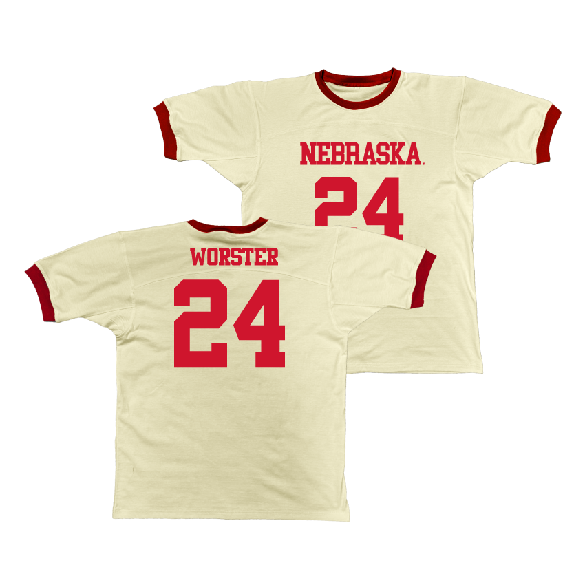 Nebraska Retro Ringer Tee - Rollie Worster