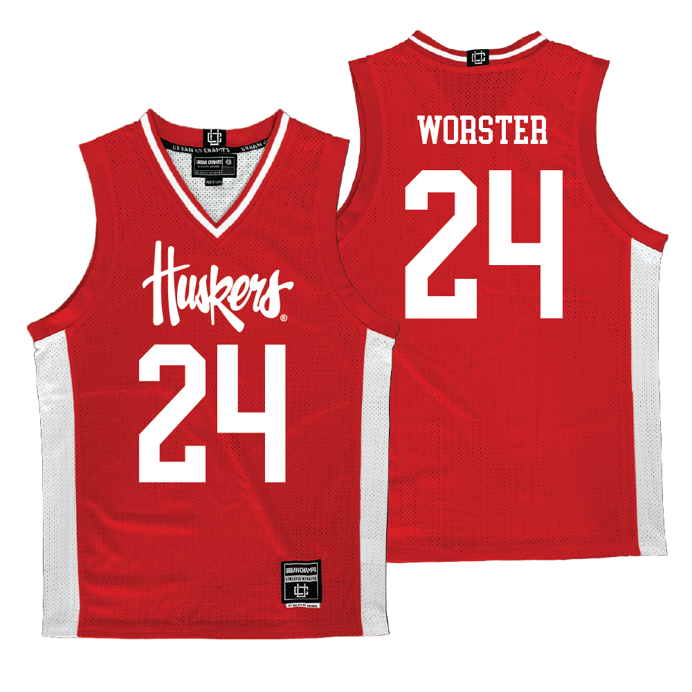 Nebraska Men's Basketball Red Jersey  - Rollie Worster