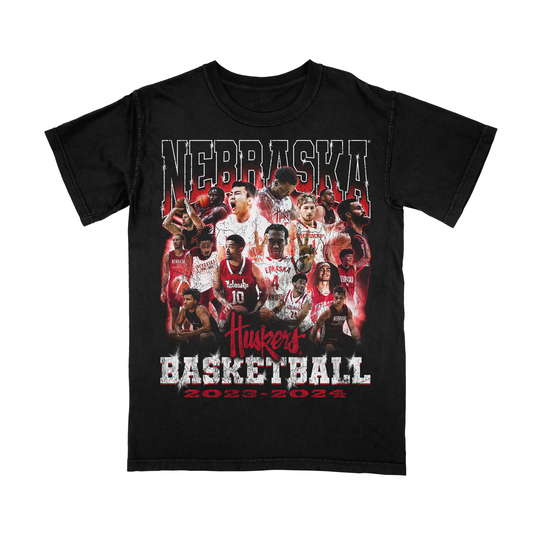 EXCLUSIVE DROP: Nebraska Men's Basketball 2023-24 Team Oversized Tee