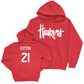 Red Baseball Huskers Hoodie  - Jaron Cotton