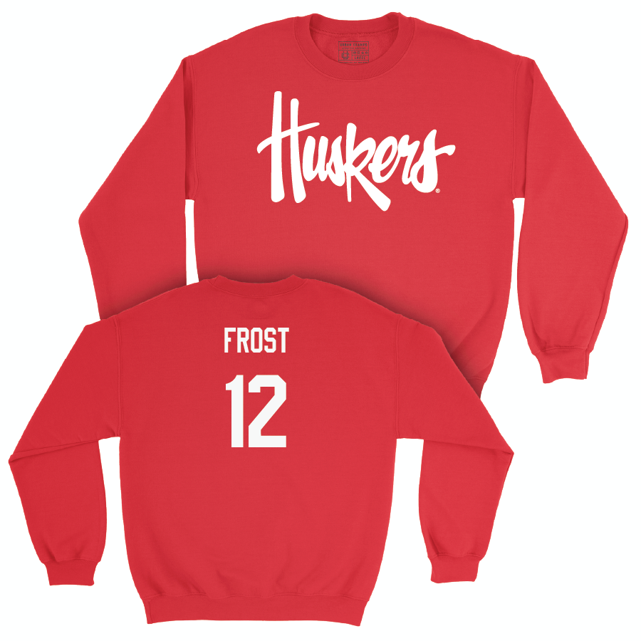 Red Baseball Huskers Crew  - Cael Frost