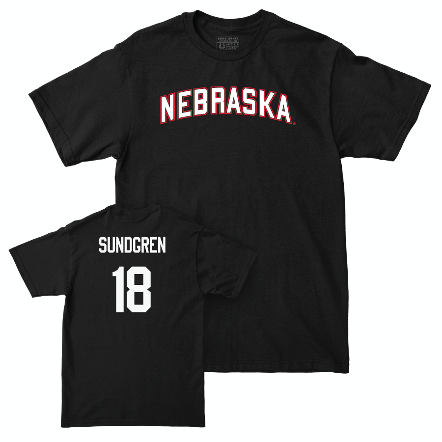 Baseball Black Nebraska Tee  - Kanon Sundgren