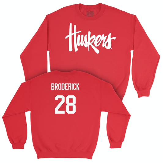 Red Baseball Huskers Crew  - Luke Broderick