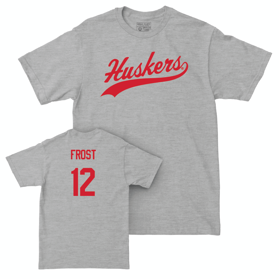 Sport Grey Baseball Script Tee  - Cael Frost