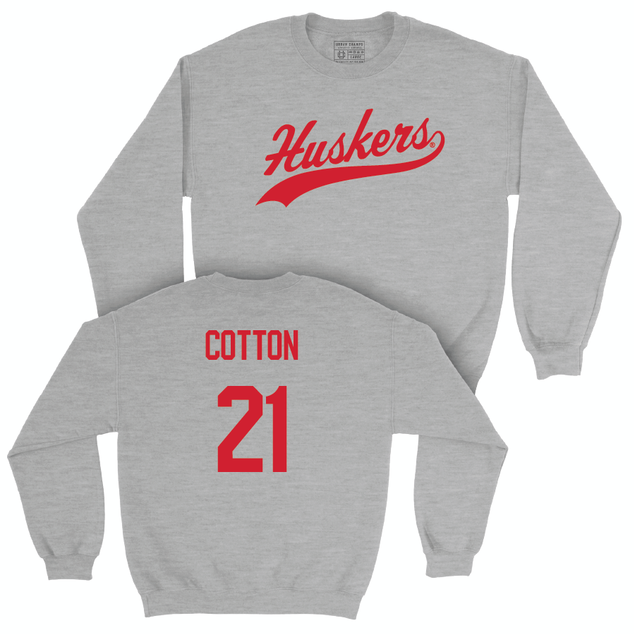 Sport Grey Baseball Script Crew  - Jaron Cotton