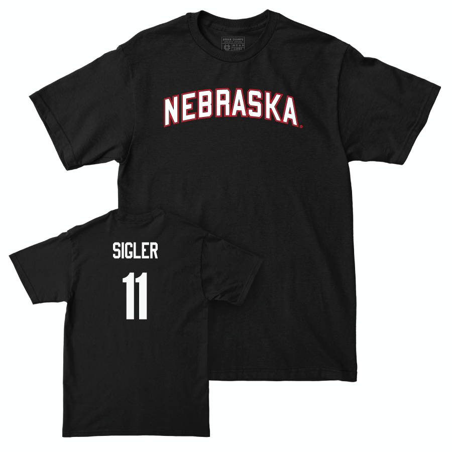 Women's Volleyball Black Nebraska Tee  - Teraya Sigler