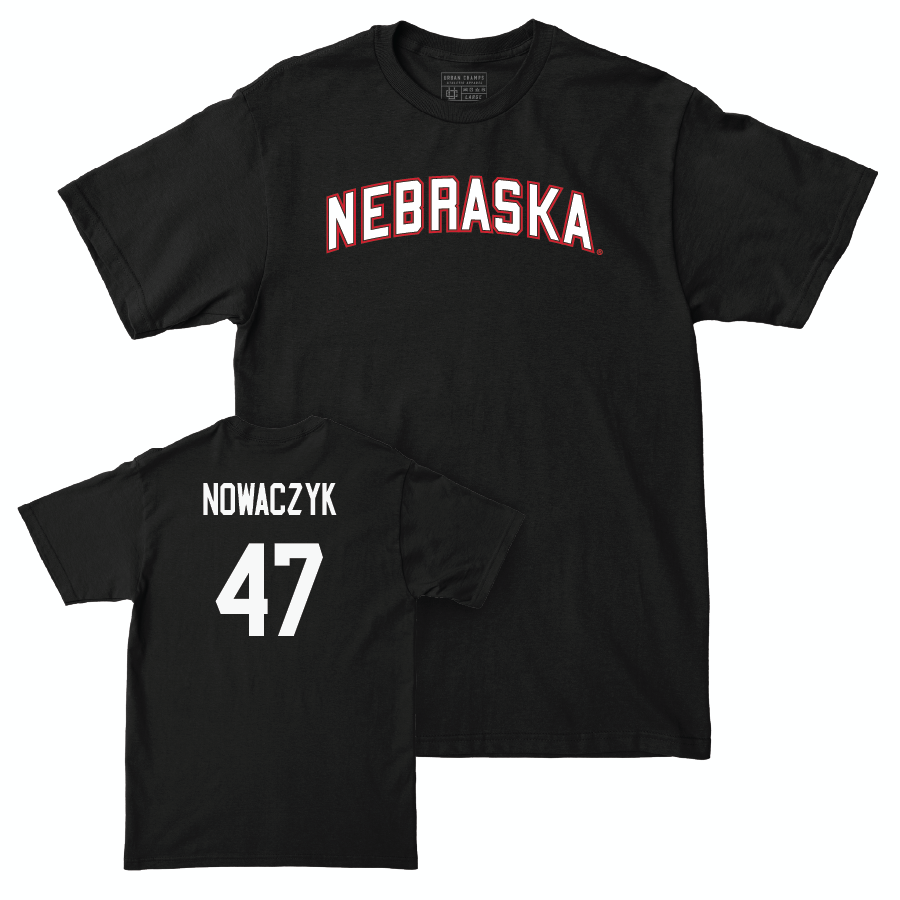 Baseball Black Nebraska Tee  - Colin Nowaczyk