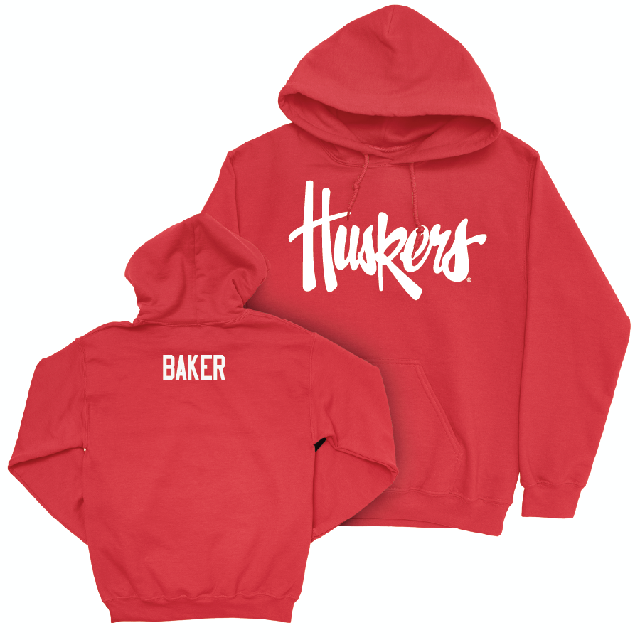 Red Women's Gymnastics Huskers Hoodie  - Reese Baker