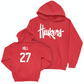 Red Softball Huskers Hoodie  - Natalia Hill