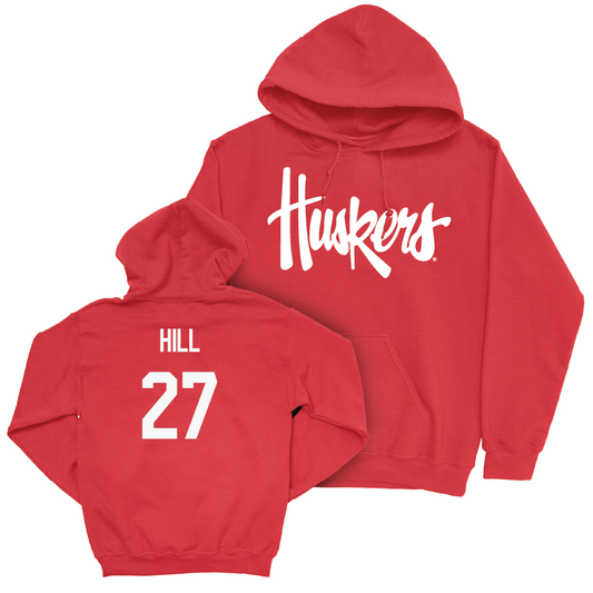 Red Softball Huskers Hoodie  - Natalia Hill