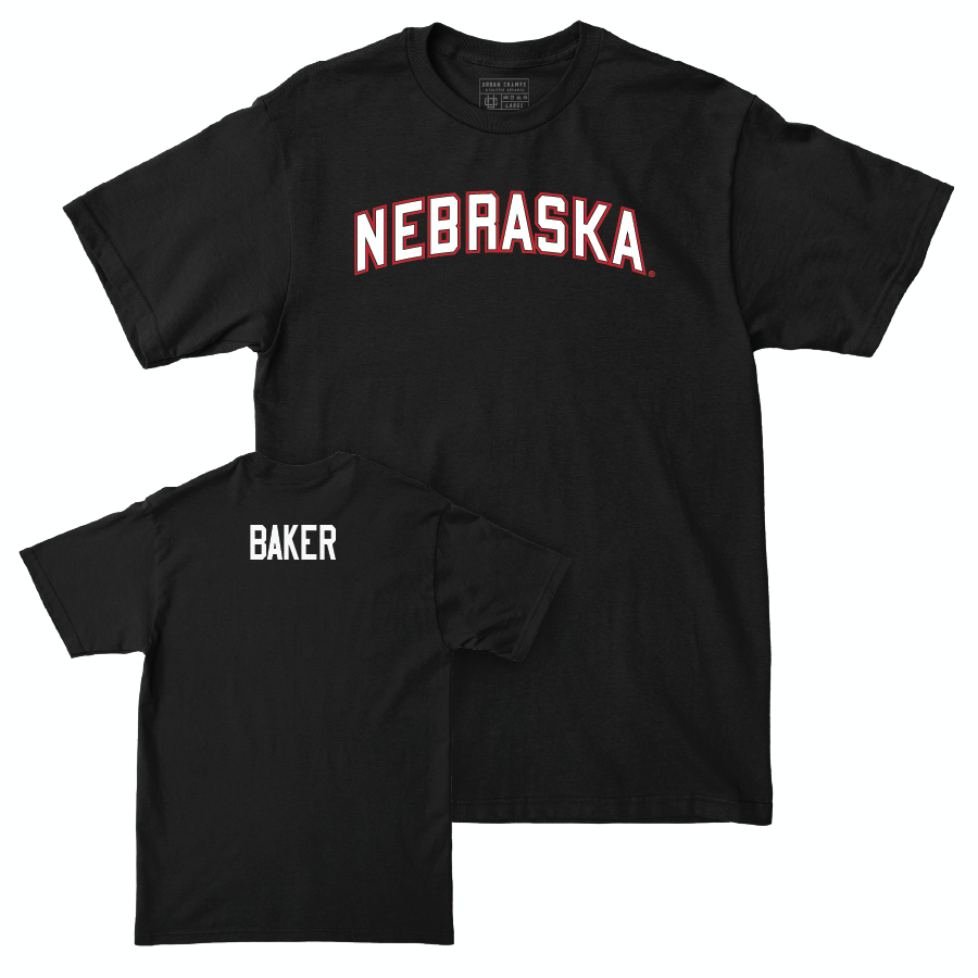 Women's Gymnastics Black Nebraska Tee  - Reese Baker