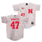 Nebraska Baseball White Jersey  - Colin Nowaczyk