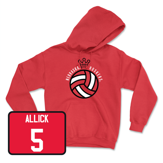 Red Women's Volleyball Crown Hoodie
